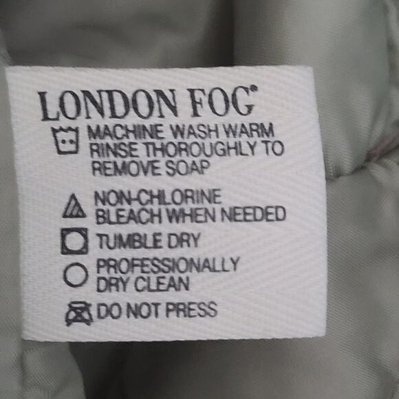 London Fog mens brown rain quilted removable liner jacket Sz Large Long Gorpcore - Picture 10 of 11